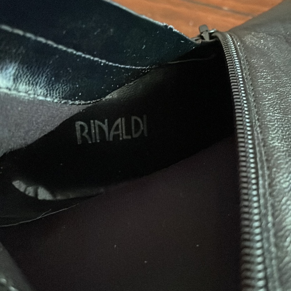 Rinaldi black leather ankle boots (sz 8 1/2) - Picture 7 of 9